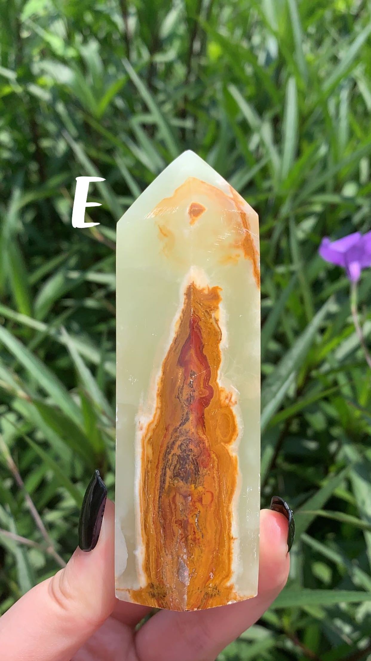 Green Banded Calcite Tower