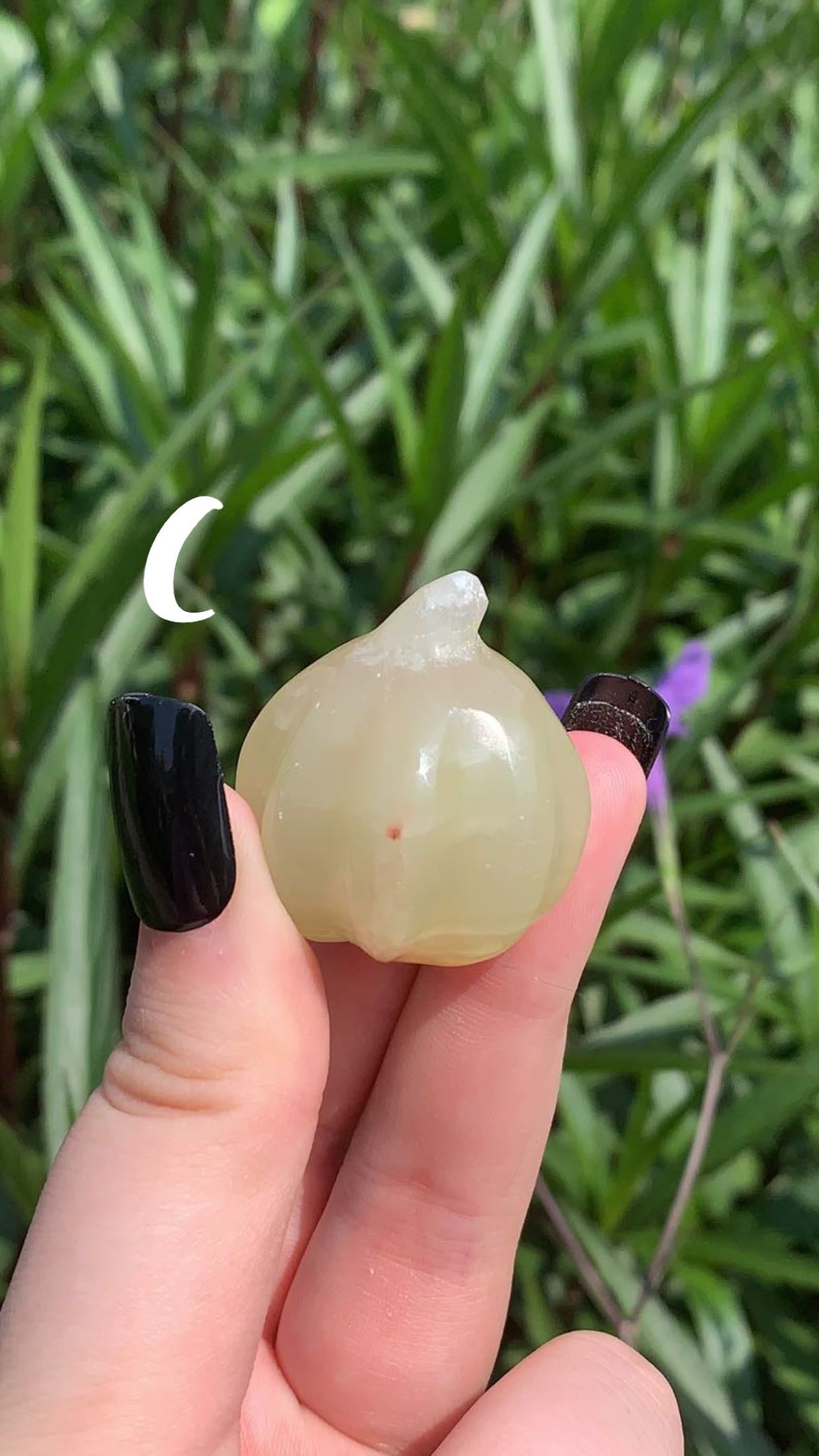 Small Green Banded Calcite Pumpkins