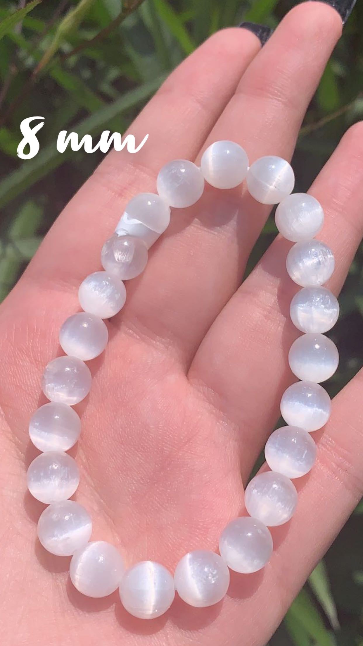 Selenite 8mm bracelet
