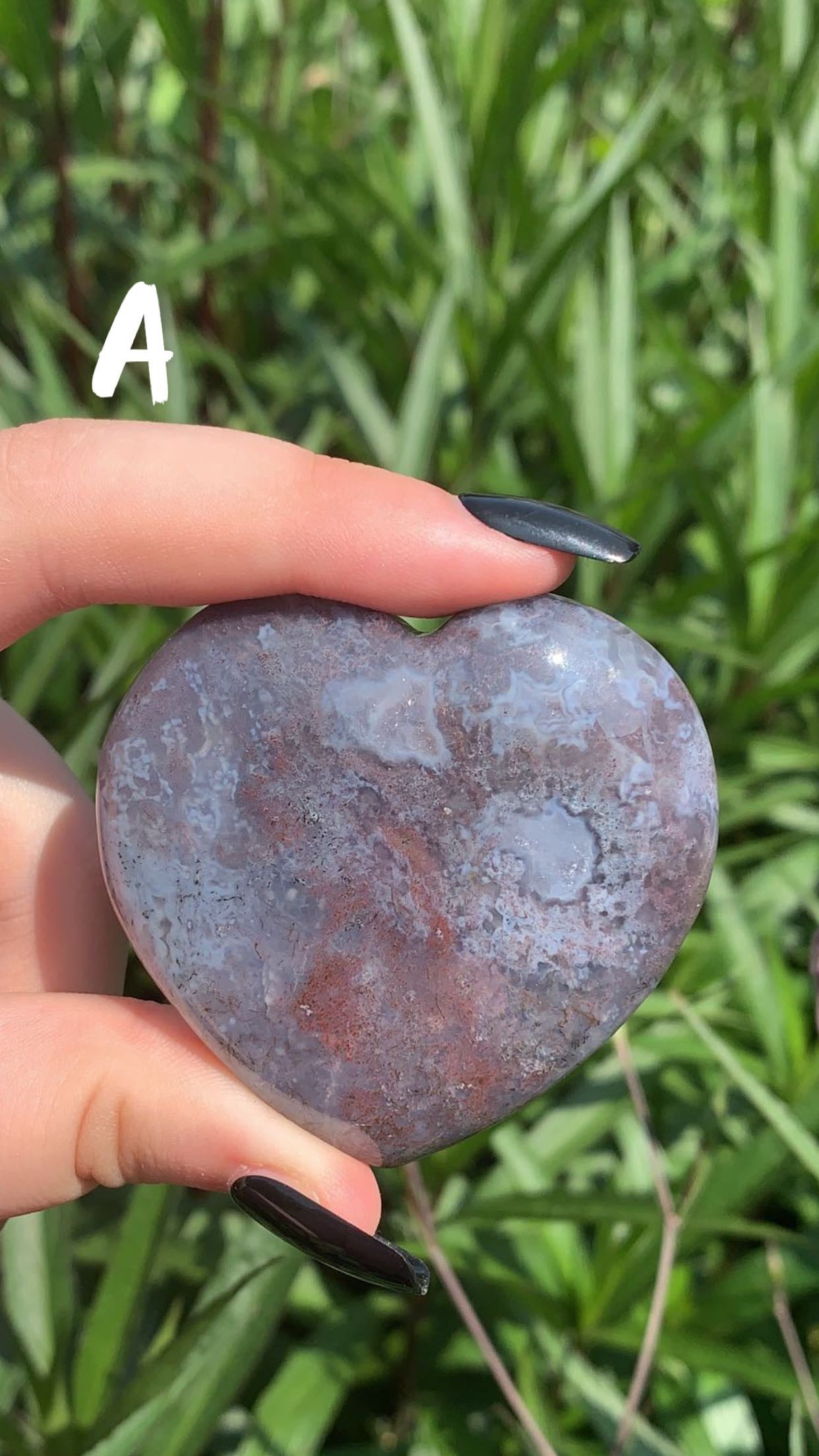 Moss Agate Heart