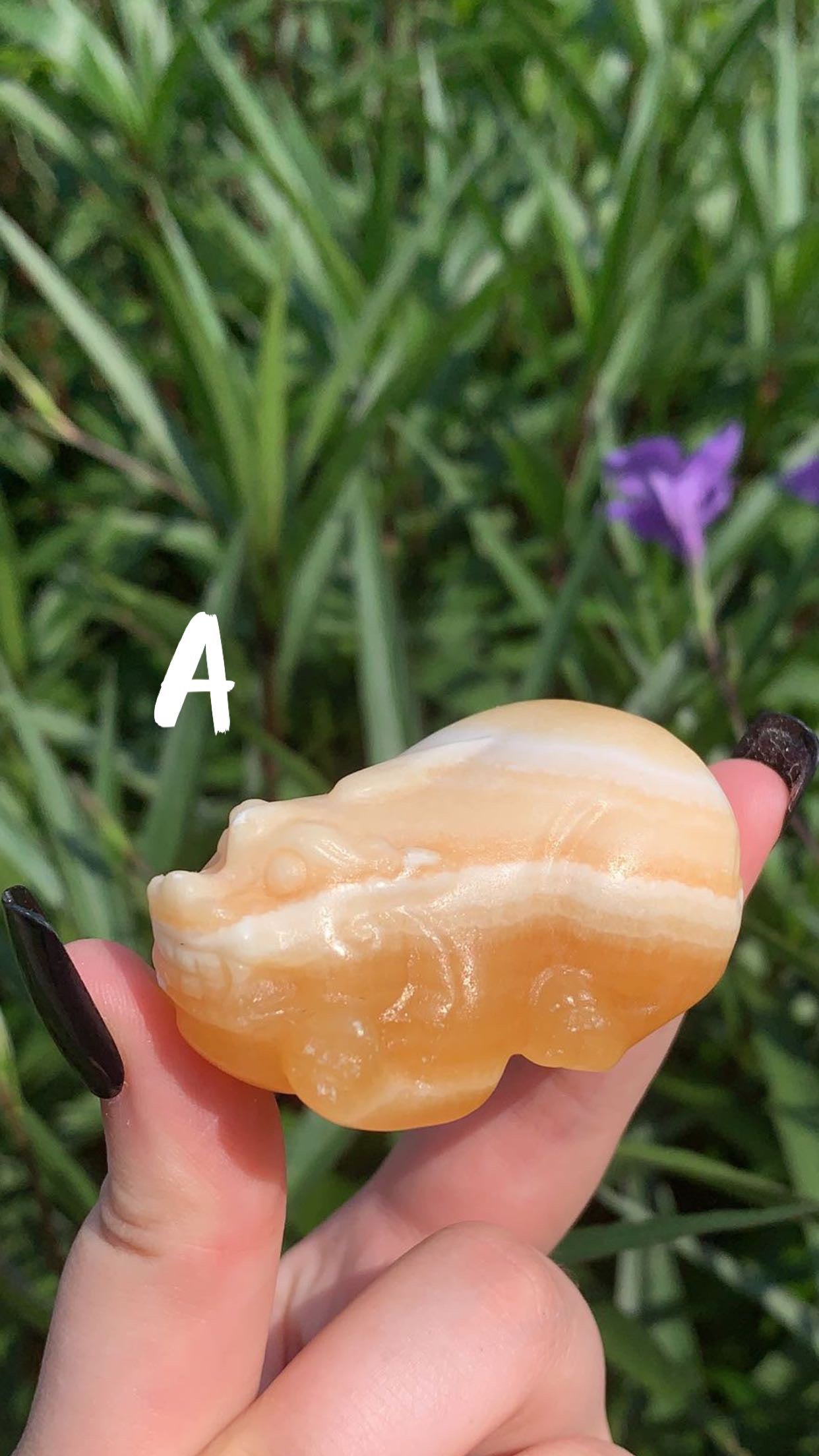 Orange Calcite Dragon