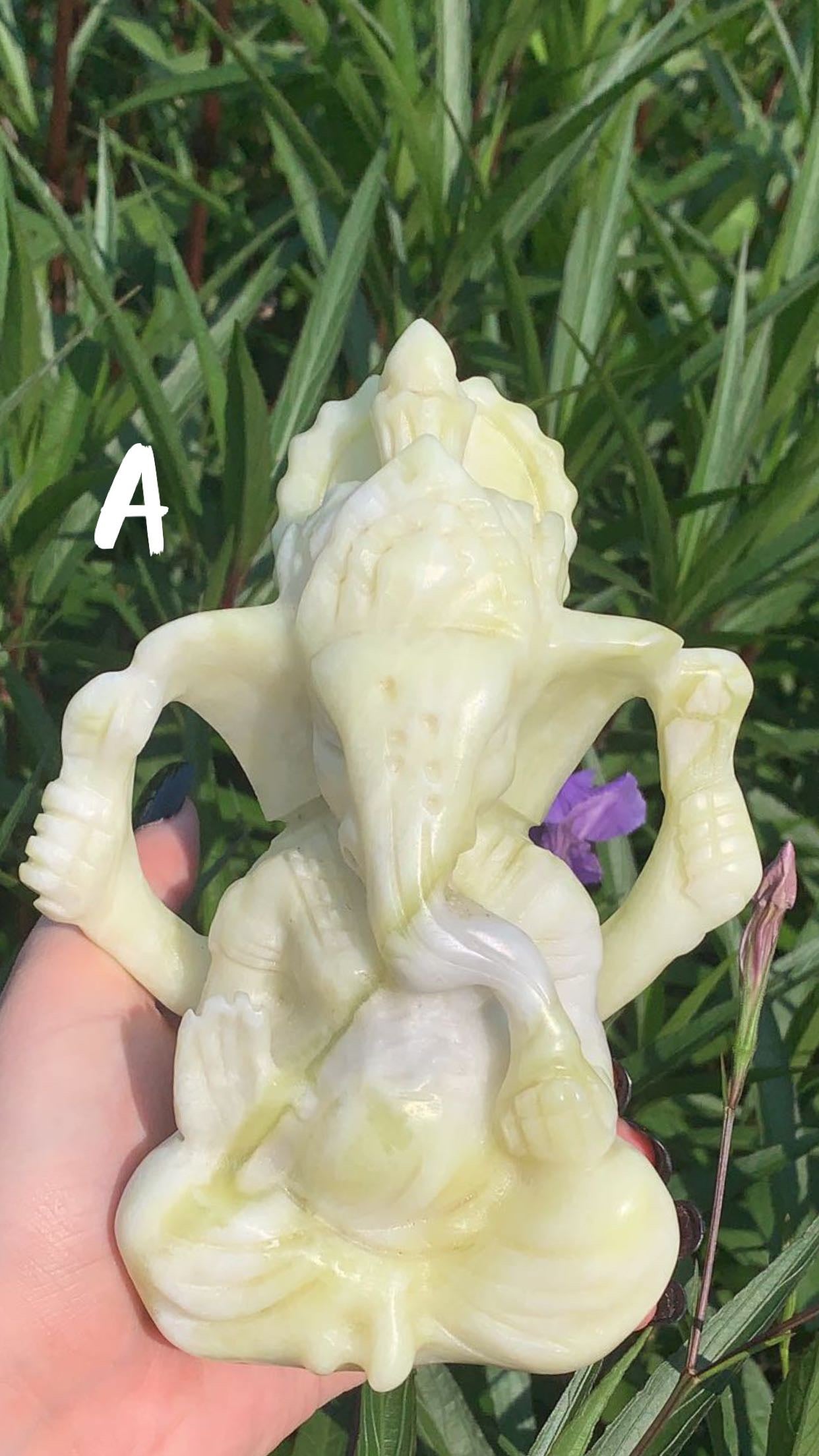Large Serpentine Jade Ganesh