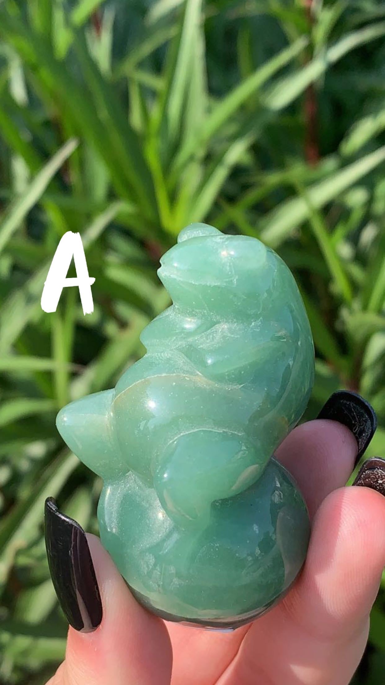 Green Aventurine Frog