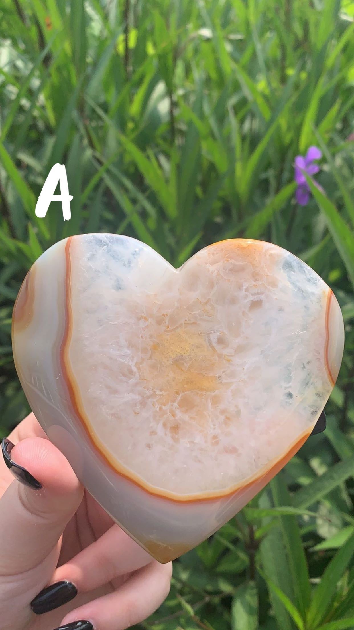 Druzy Agate Heart