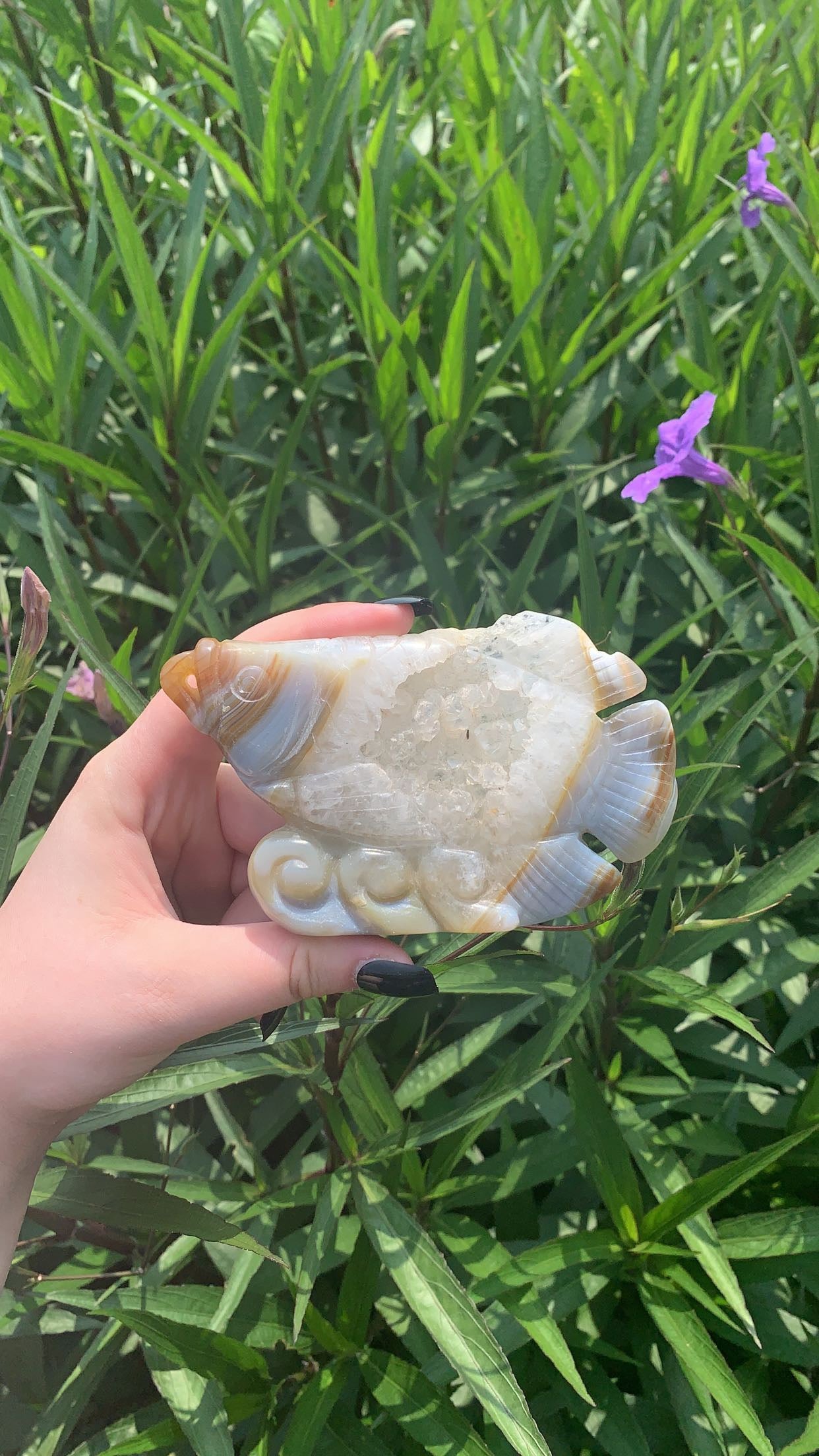 Druzy Agate Fish