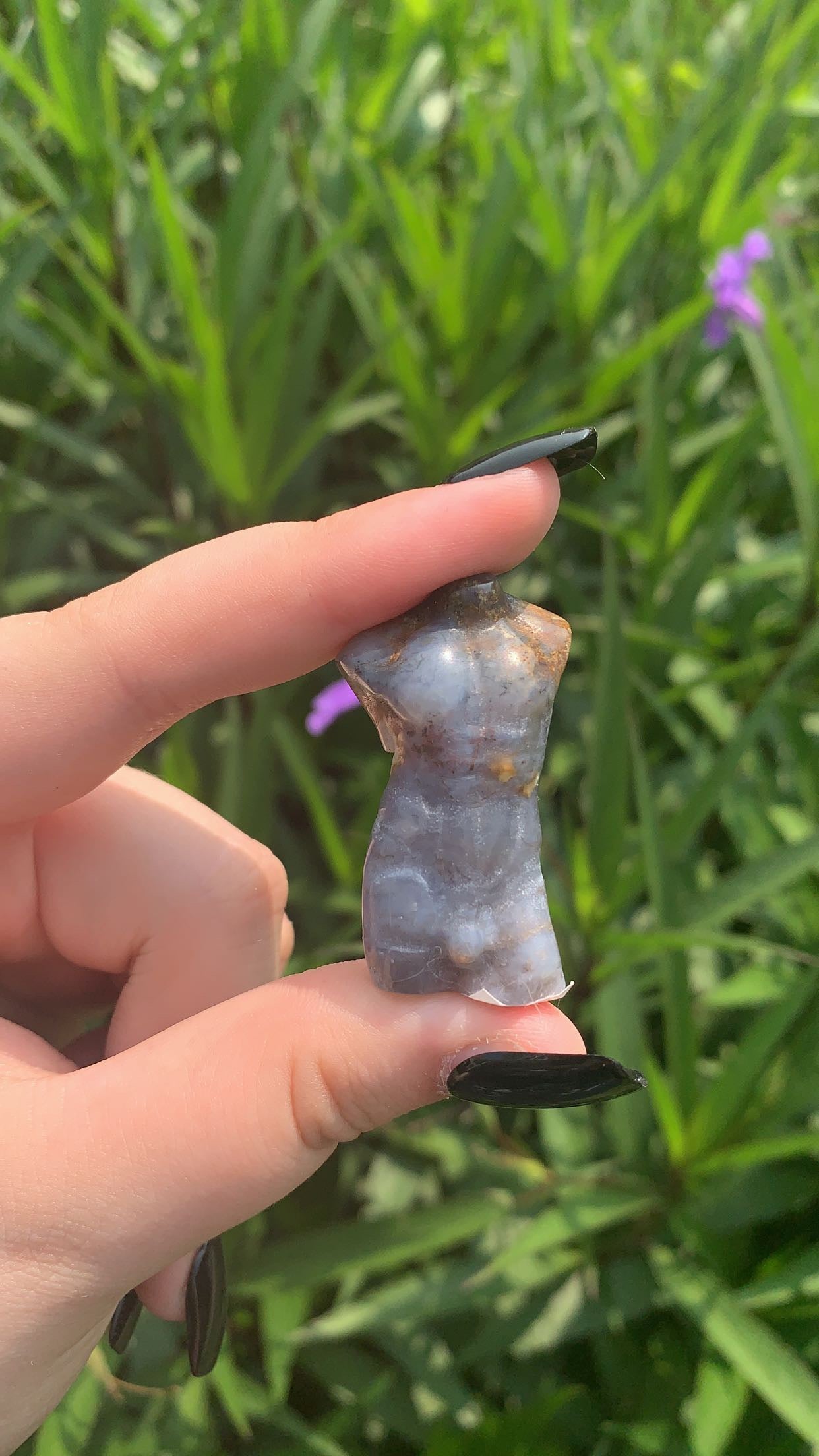 Small Purple Moss Agate Man Body