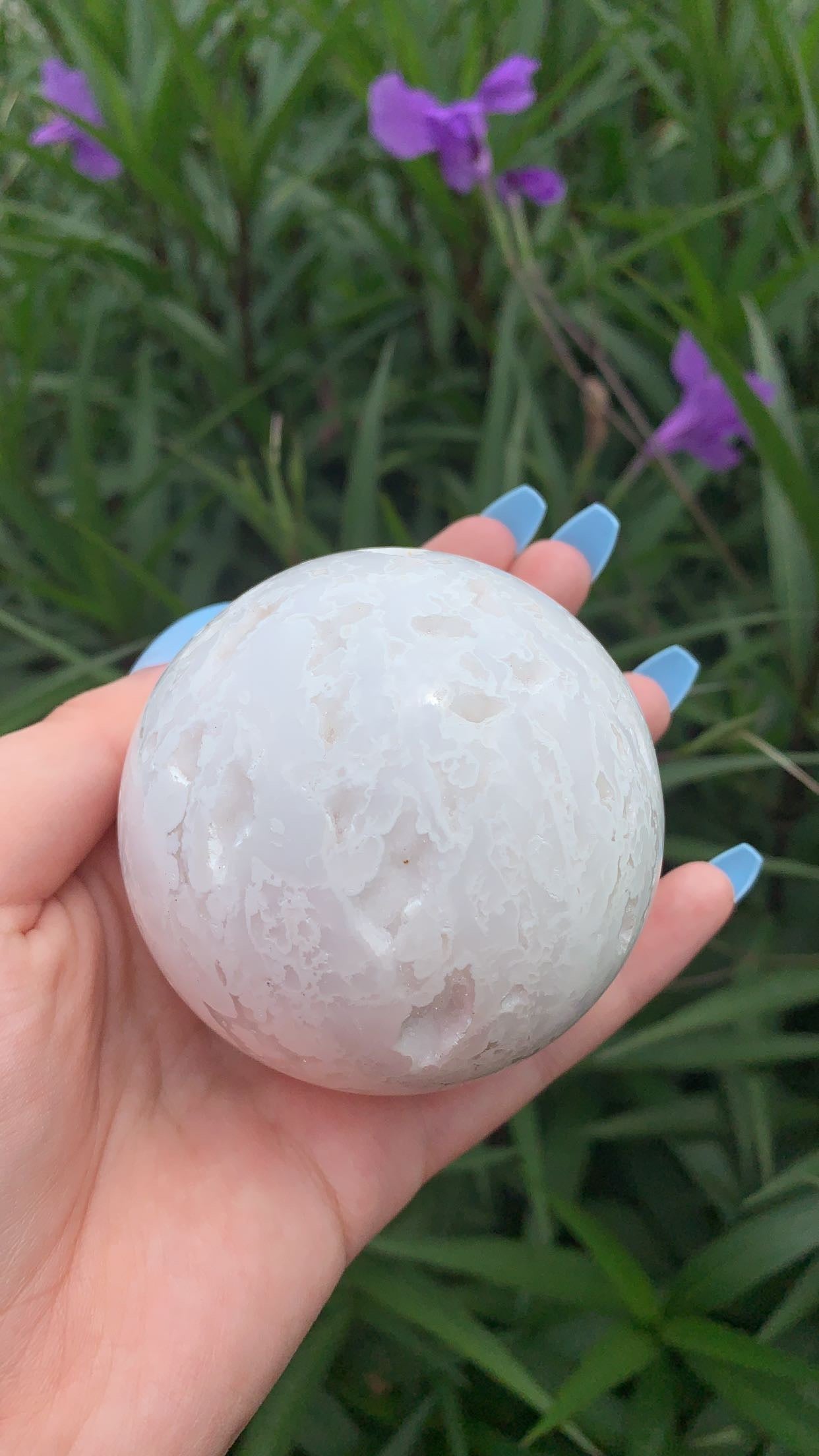 White Agate Sphere