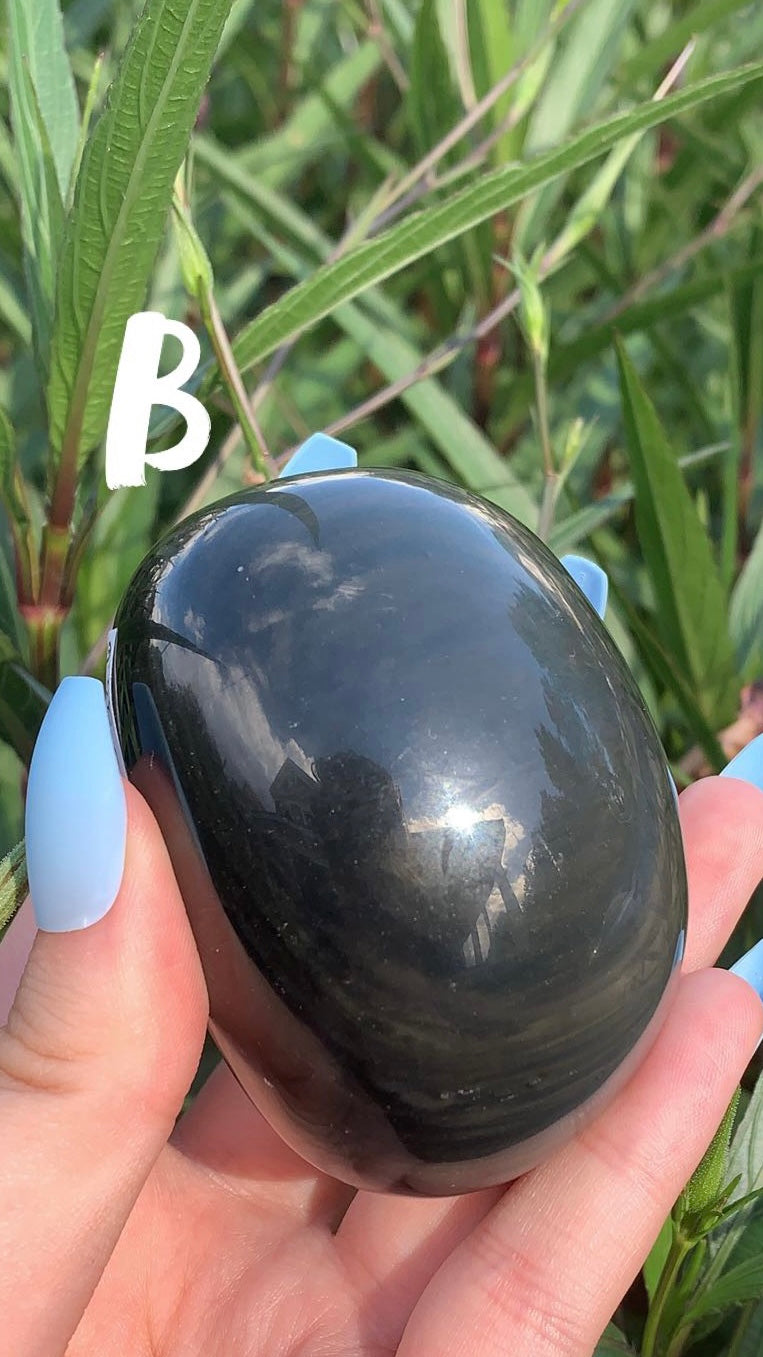 Rainbow Obsidian Palm Stone
