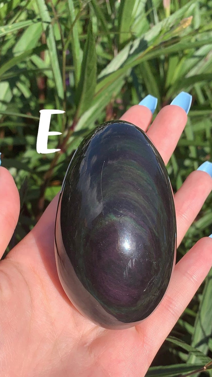 Rainbow Obsidian Palm Stone