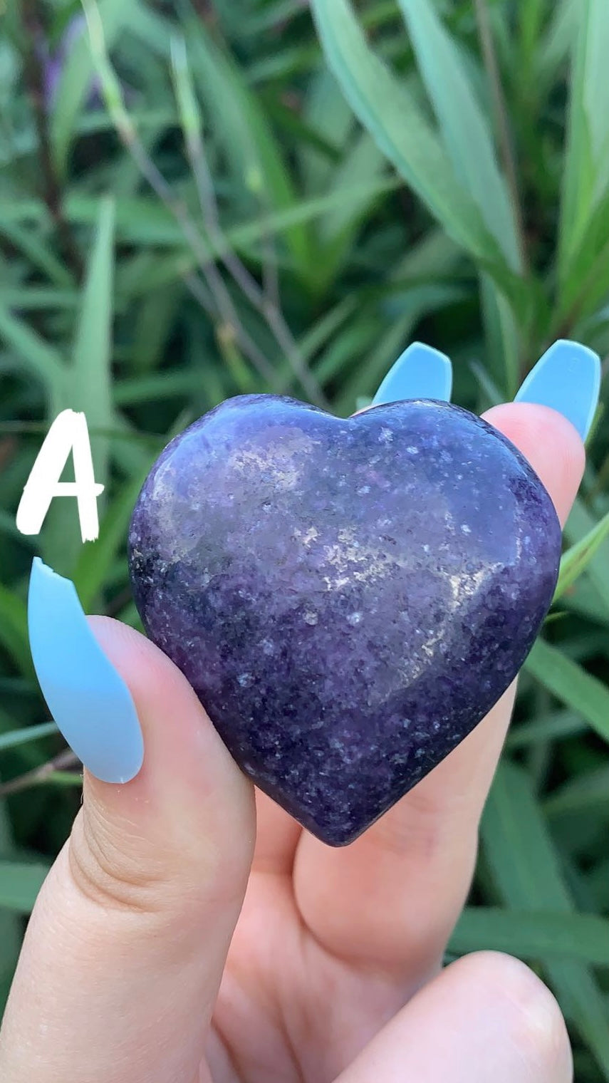 Lepidolite Heart