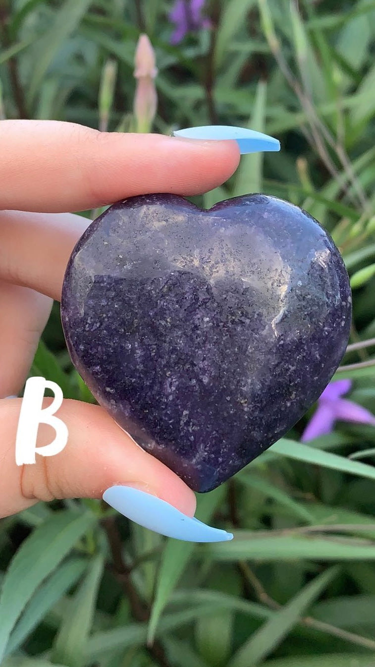 Lepidolite Heart
