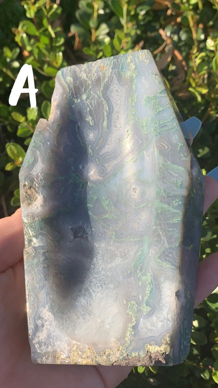 Moss Agate Coffin