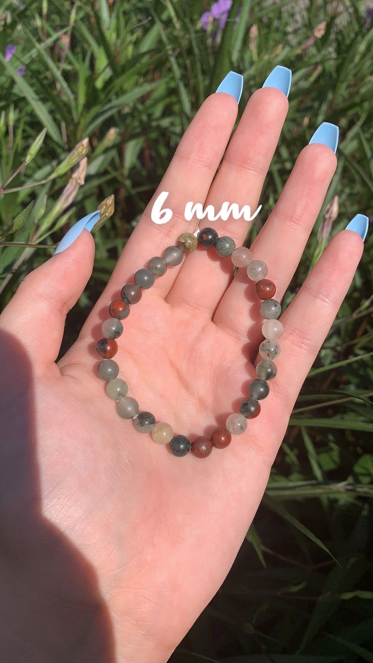 Bloodstone 6mm and 8mm Bracelet