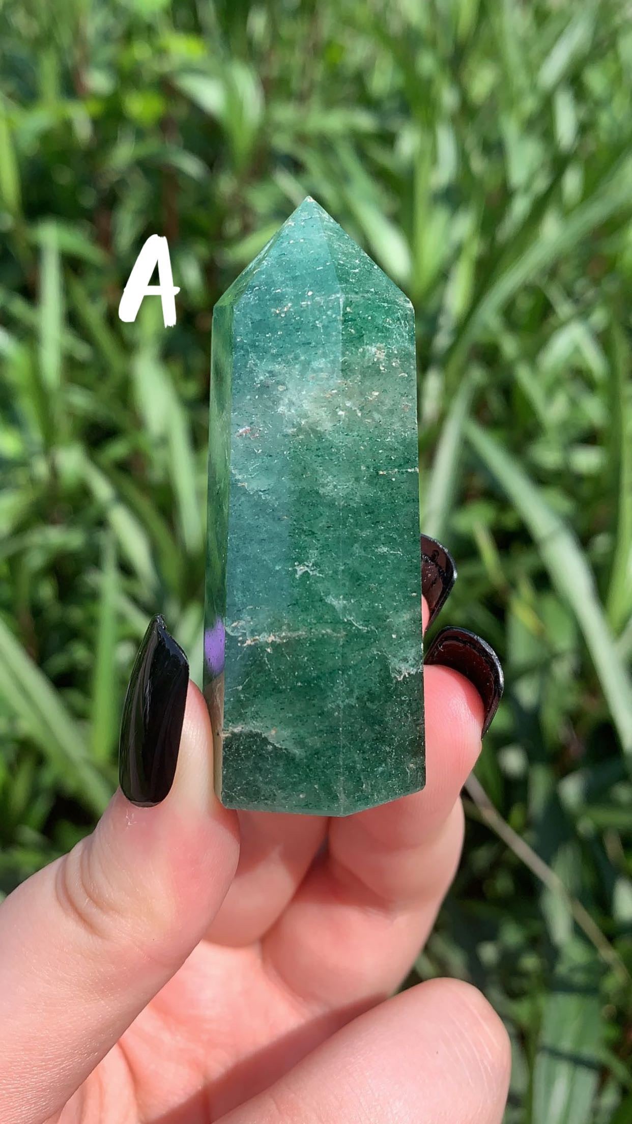 Green Strawberry Quartz Tower