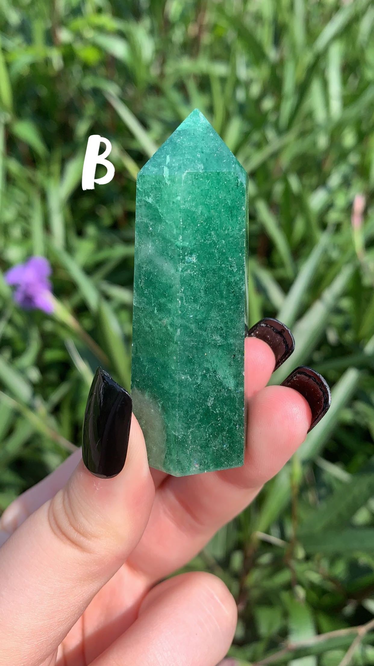 Green Strawberry Quartz Tower