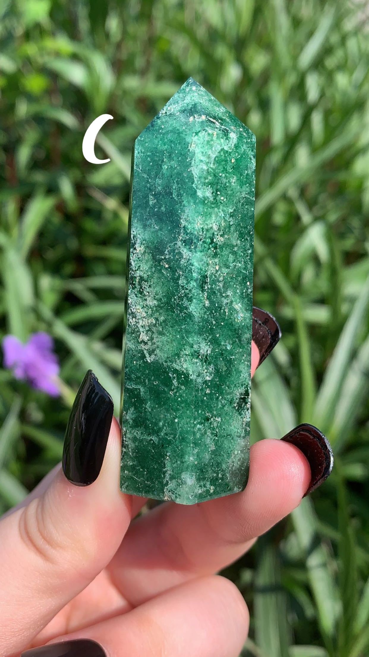 Green Strawberry Quartz Tower