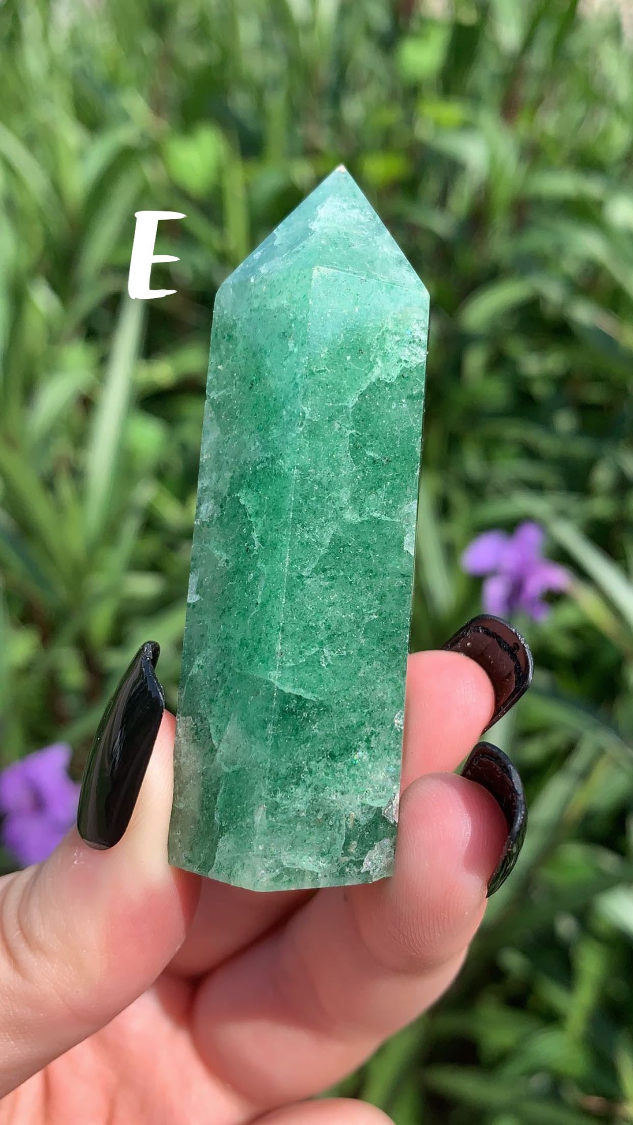 Green Strawberry Quartz Tower