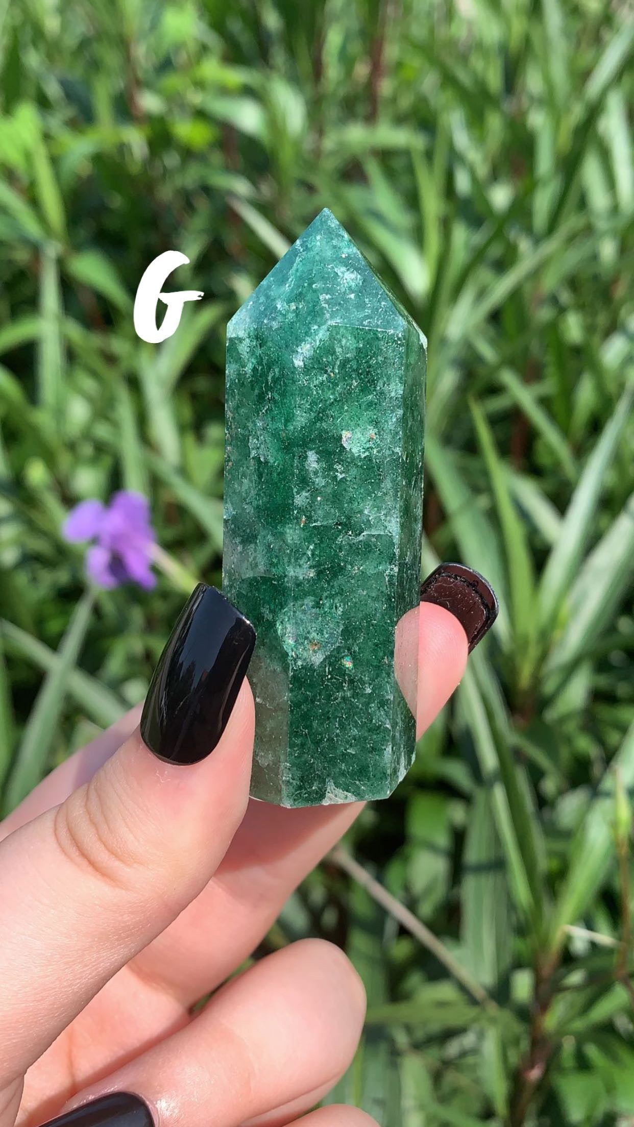 Green Strawberry Quartz Tower