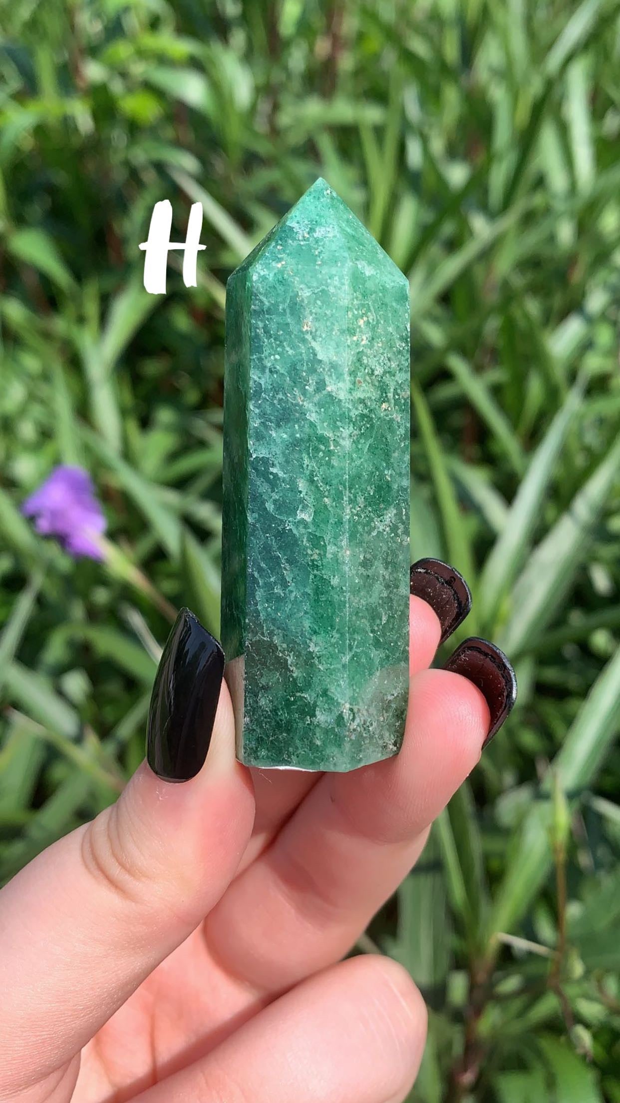 Green Strawberry Quartz Tower