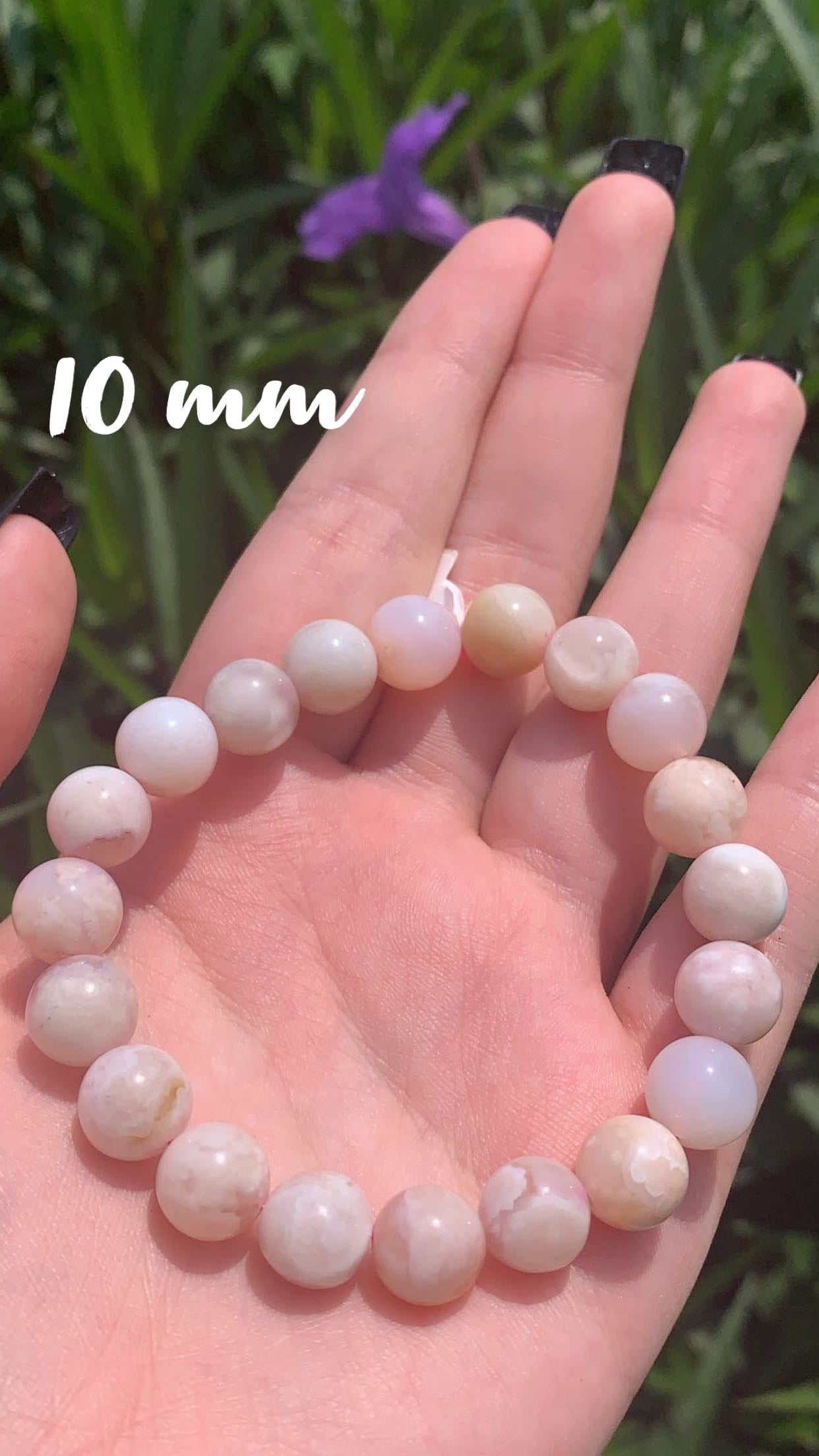 Flower Agate 10mm Bracelet