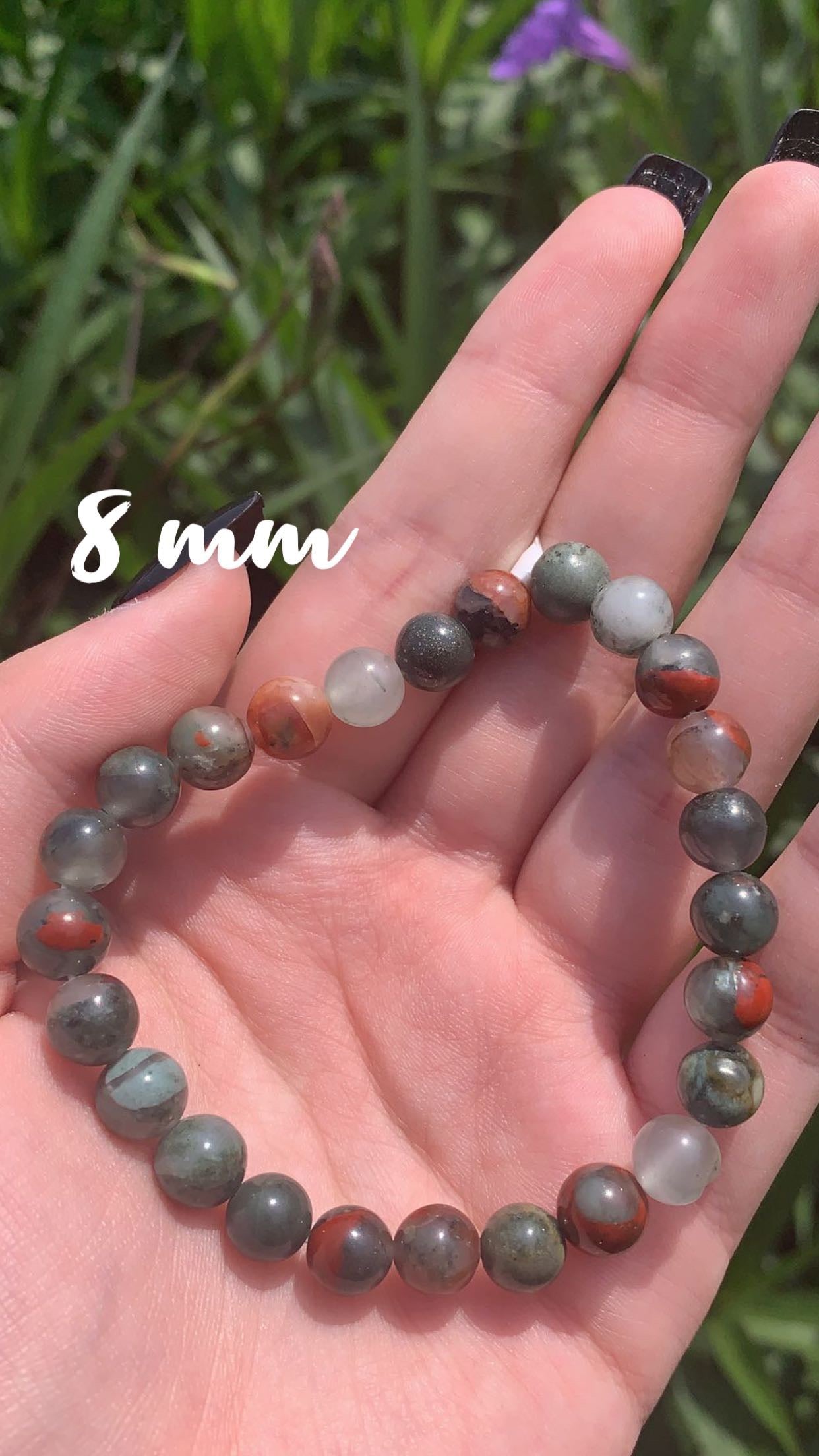 Bloodstone 6mm and 8mm Bracelet