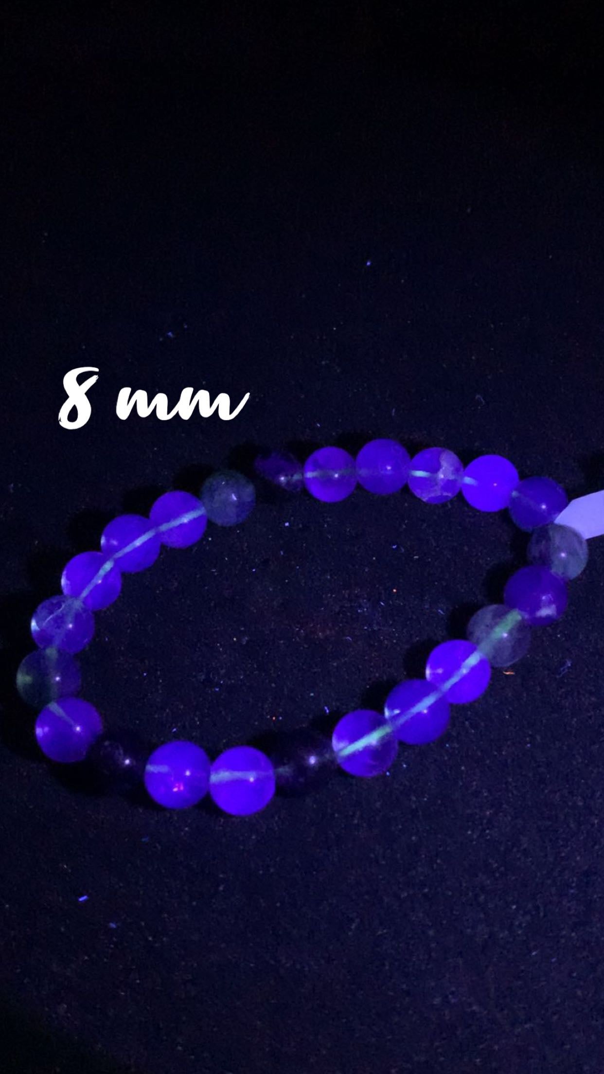 Fluorite 8mm and Chips Bracelet