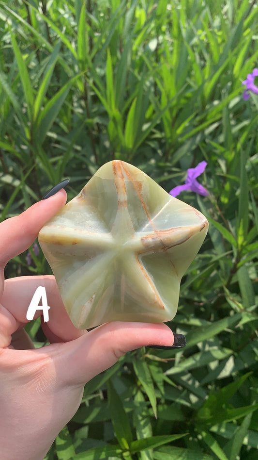 Green Banded Calcite Stars