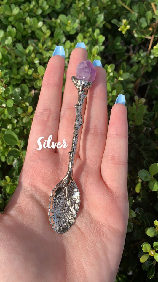 Small Spoon with Amethyst