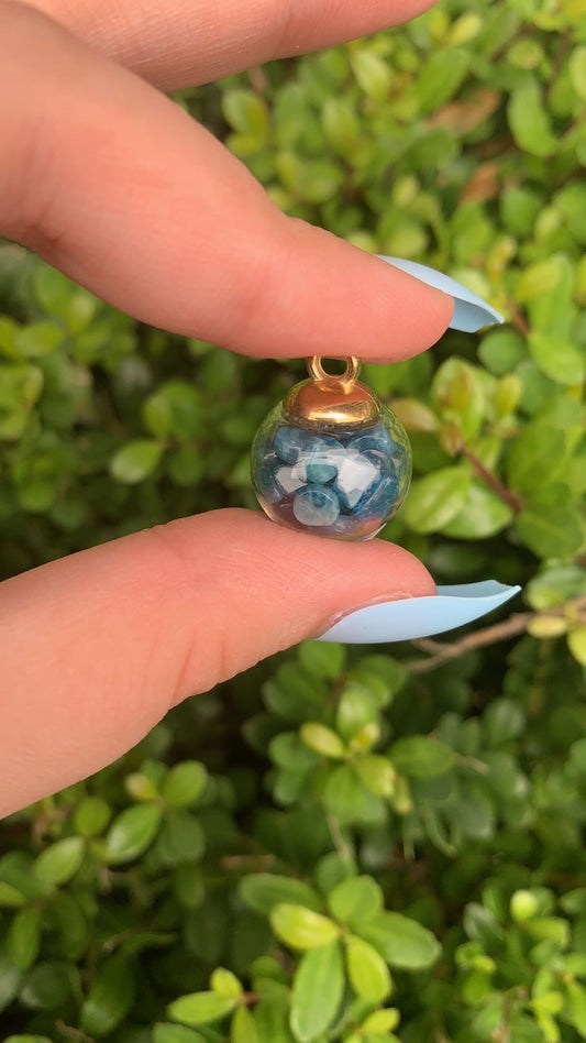 Blue Apatite Chips Pendant