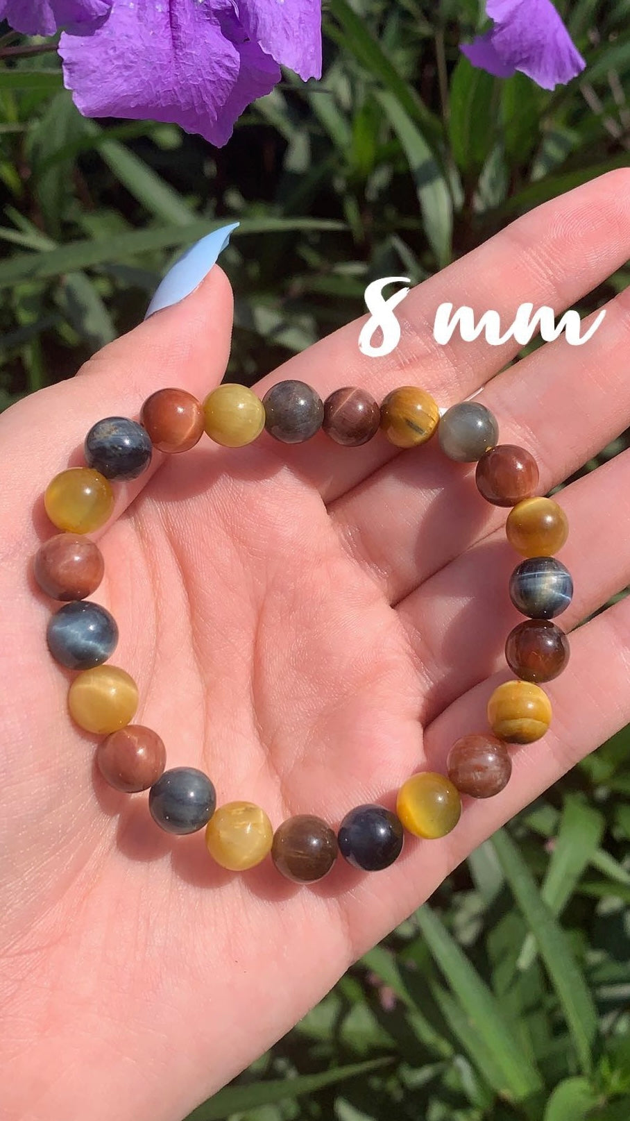 Mixed Tigers Eye 10mm Wide and 8mm Bracelet